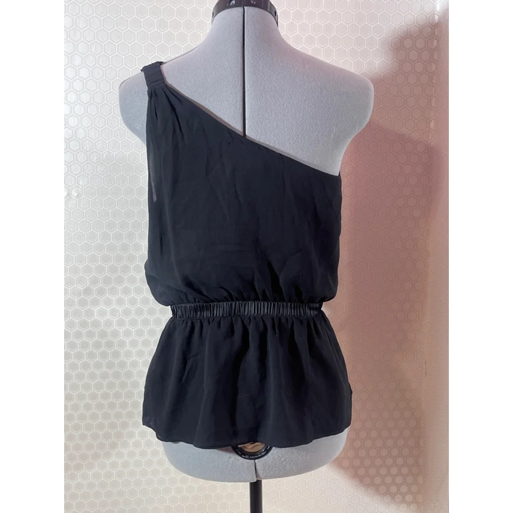Women's Bebe One Shoulder Top Size S Black - Picture 2 of 8